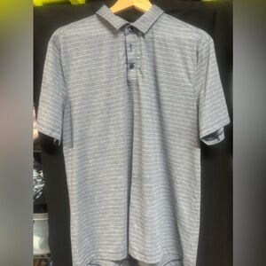 lululemon athletica Men's Polo in Blue and White Stripes